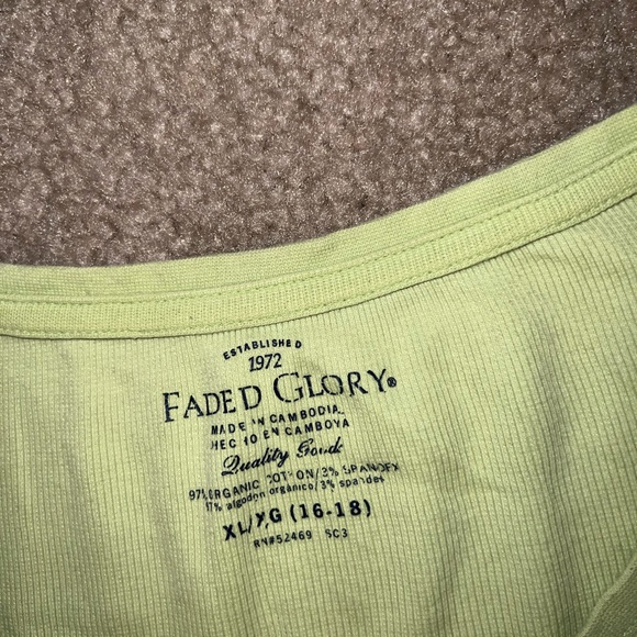 faded glory green long sleeve shirt size XL - Picture 4 of 5